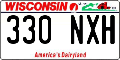 WI license plate 330NXH