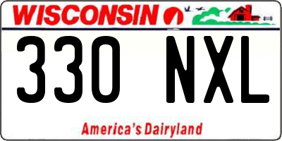 WI license plate 330NXL