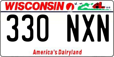 WI license plate 330NXN