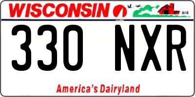 WI license plate 330NXR