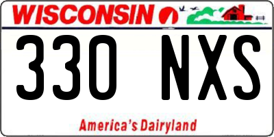 WI license plate 330NXS