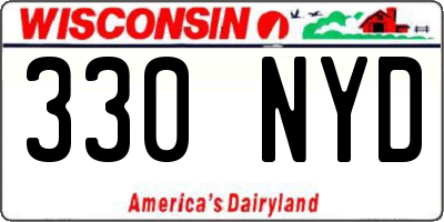 WI license plate 330NYD