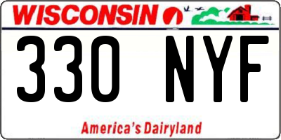 WI license plate 330NYF