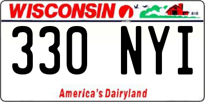 WI license plate 330NYI