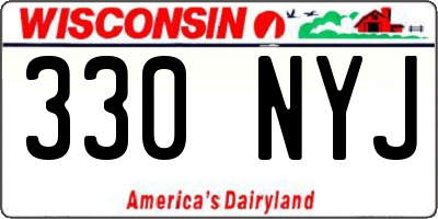 WI license plate 330NYJ