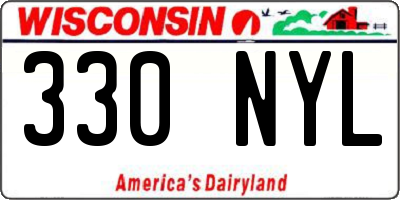 WI license plate 330NYL