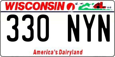 WI license plate 330NYN