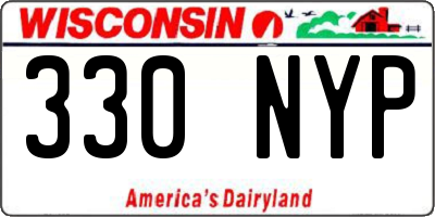 WI license plate 330NYP