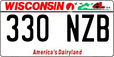 WI license plate 330NZB