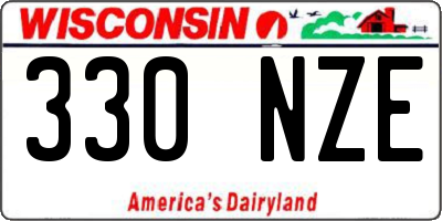 WI license plate 330NZE