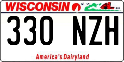 WI license plate 330NZH