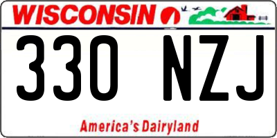 WI license plate 330NZJ
