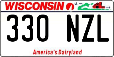 WI license plate 330NZL