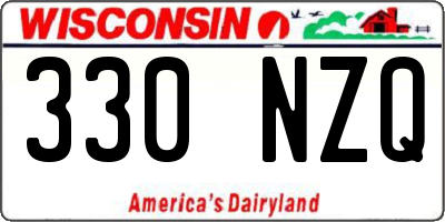 WI license plate 330NZQ