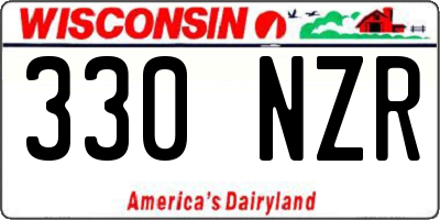 WI license plate 330NZR
