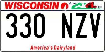 WI license plate 330NZV
