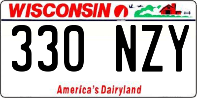 WI license plate 330NZY