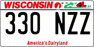 WI license plate 330NZZ