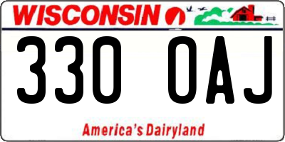 WI license plate 330OAJ