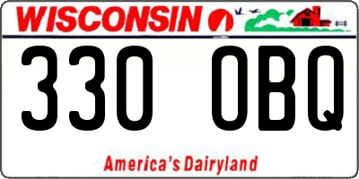 WI license plate 330OBQ
