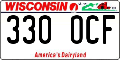 WI license plate 330OCF