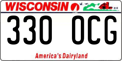 WI license plate 330OCG
