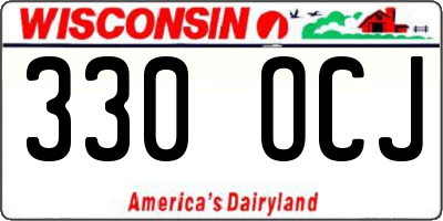 WI license plate 330OCJ