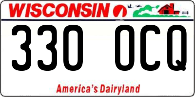 WI license plate 330OCQ