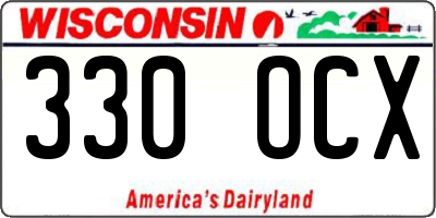 WI license plate 330OCX