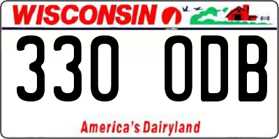 WI license plate 330ODB