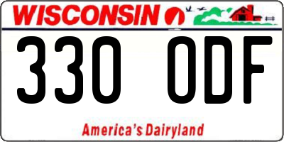 WI license plate 330ODF