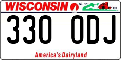 WI license plate 330ODJ