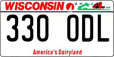 WI license plate 330ODL