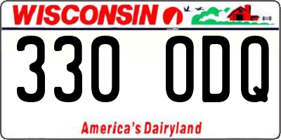 WI license plate 330ODQ