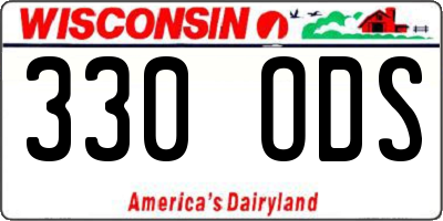 WI license plate 330ODS