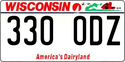 WI license plate 330ODZ