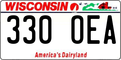 WI license plate 330OEA