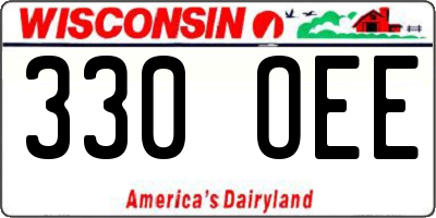 WI license plate 330OEE