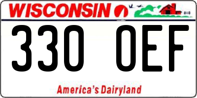 WI license plate 330OEF