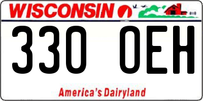 WI license plate 330OEH