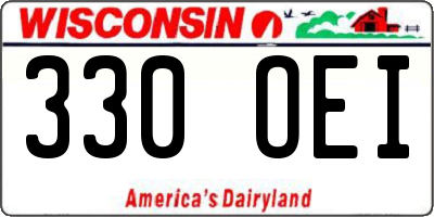 WI license plate 330OEI