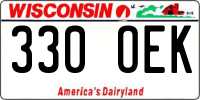 WI license plate 330OEK