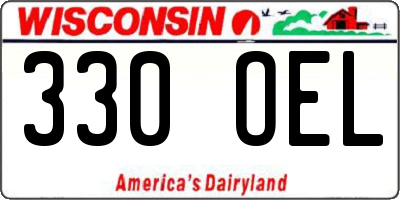WI license plate 330OEL