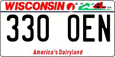 WI license plate 330OEN