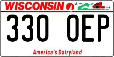 WI license plate 330OEP