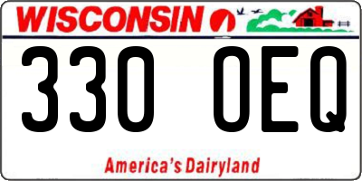 WI license plate 330OEQ