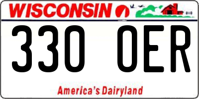 WI license plate 330OER