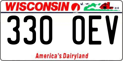 WI license plate 330OEV