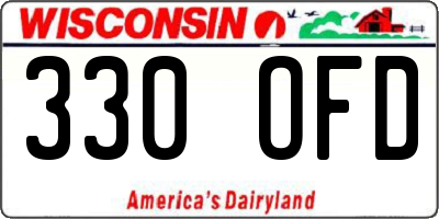 WI license plate 330OFD