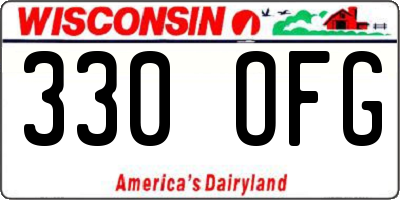 WI license plate 330OFG